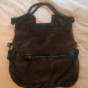 Foley + Corinna black suede purse
